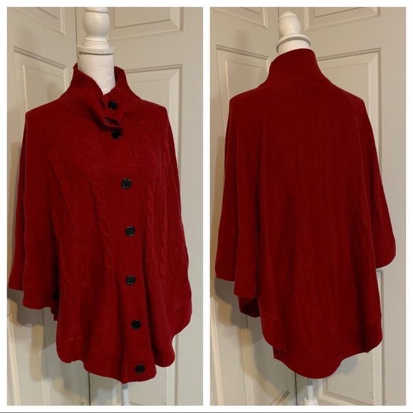 Argee Sweaters - ✌🏼 2/$15 Sweater Poncho /  Kafkhan Cable Knit